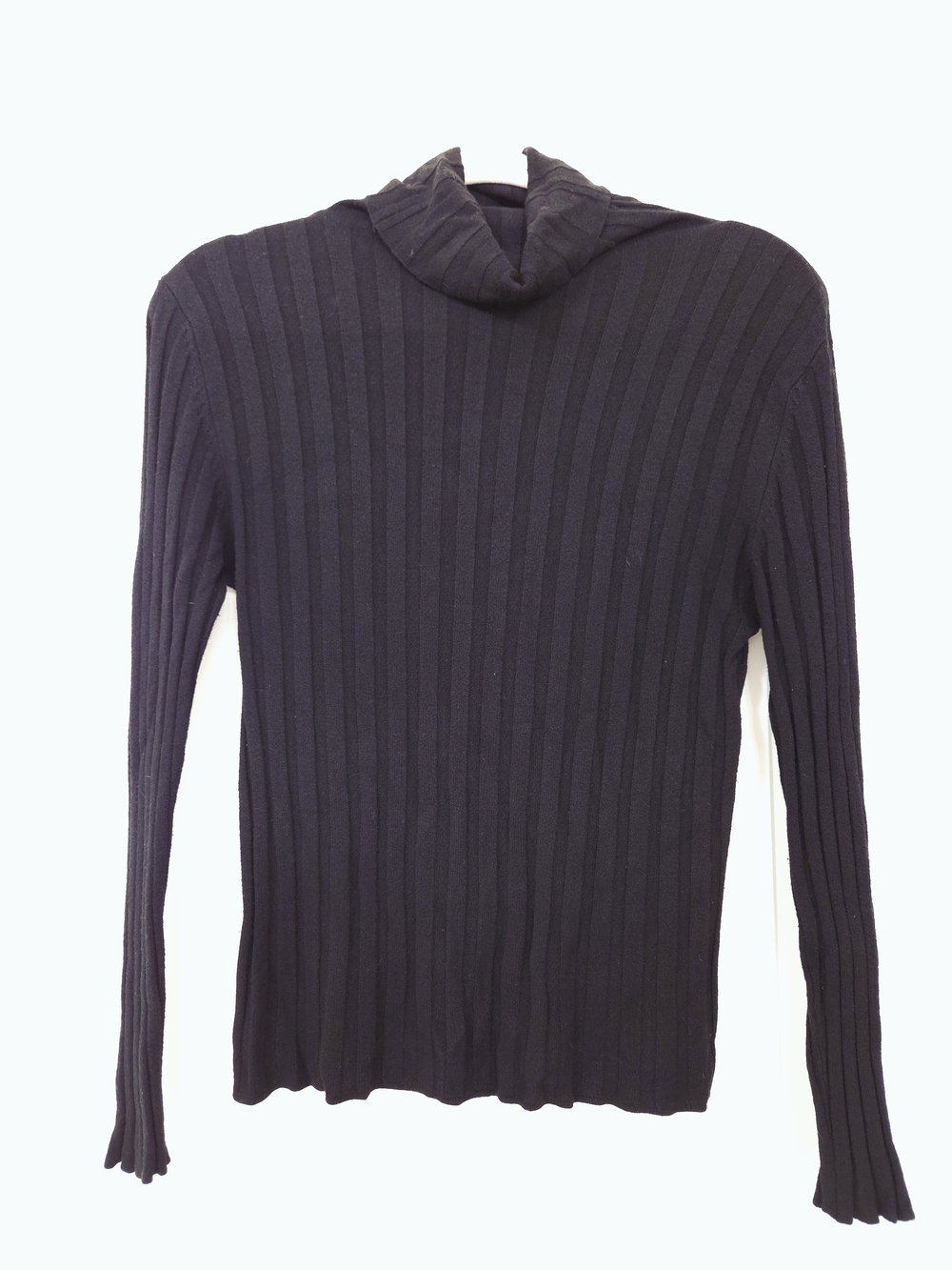 Express Ribbed Cowl Neck Sweater - Black